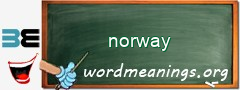 WordMeaning blackboard for norway